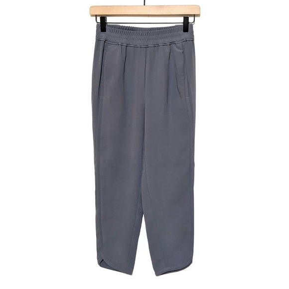 J. Crew Womens Reese Pull On Jogger Pants Size 0P Gray Pockets Crop Polyester - Picture 1 of 4